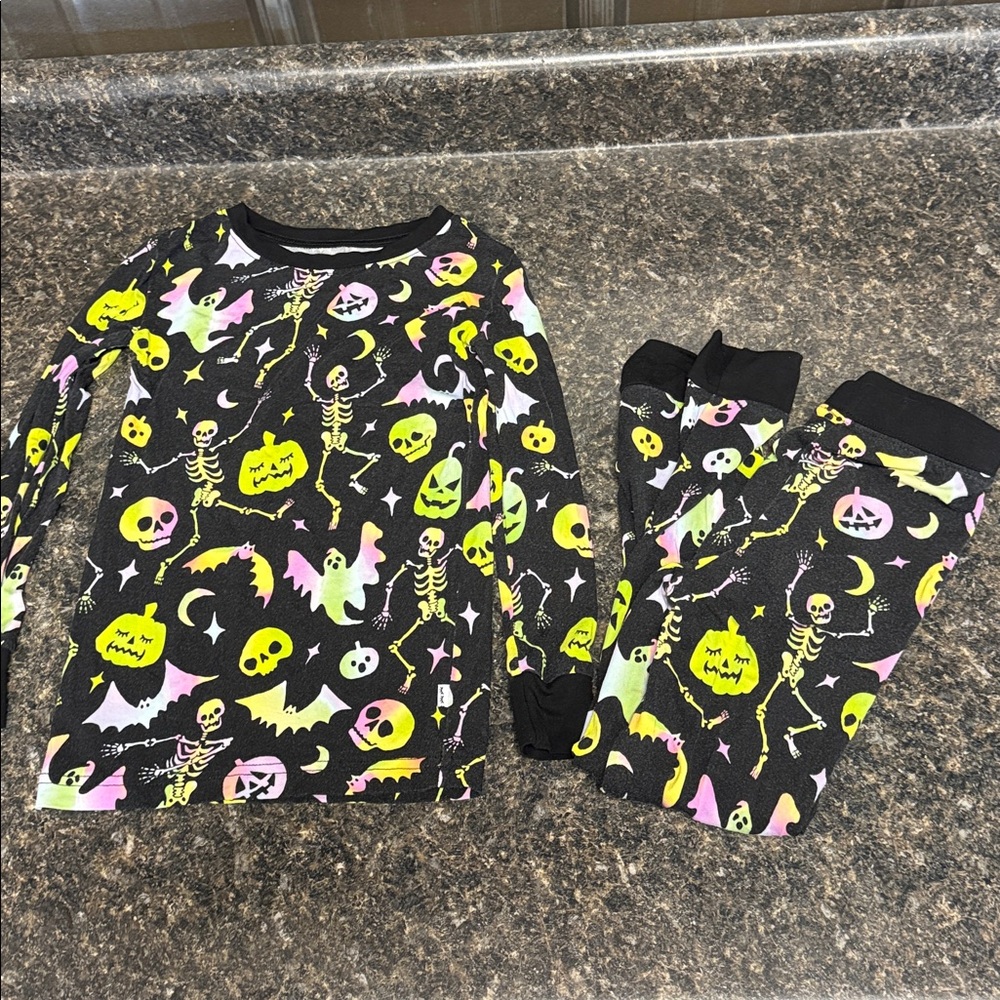 Little Sleepies limited edition Halloween Skeleton Pajama Set 4t